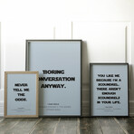 Star Wars ‘Han Solo’ Quotes Gallery Wall Collection (11"L x 14"W)