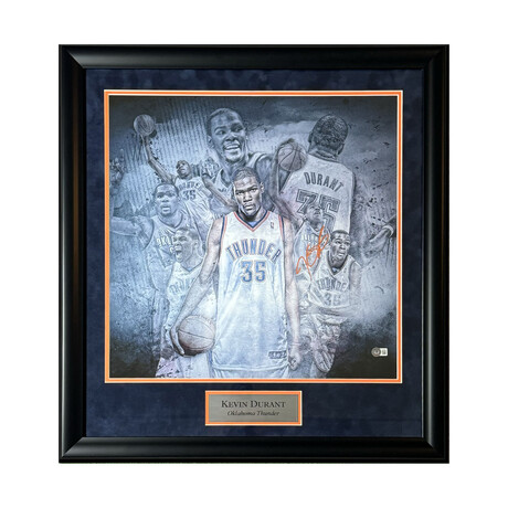 Kevin Durant // Oklahoma City Thunder // Autographed Photograph + Framed