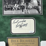 Bill Russell // Boston Celtics // Autographed Cut + Inscription + Framed