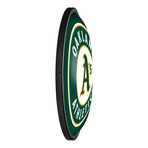 Oakland Athletics // Round Slimline Lighted Wall Sign