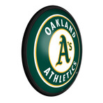 Oakland Athletics // Round Slimline Lighted Wall Sign