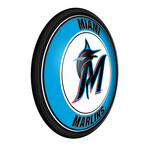 Miami Marlins // Round Slimline Lighted Wall Sign