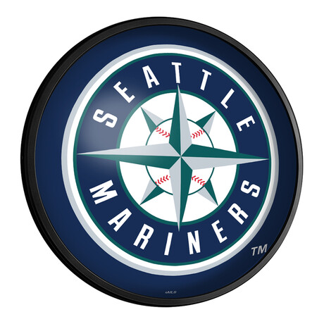 Seattle Mariners // Round Slimline Lighted Wall Sign