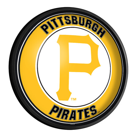 Pittsburgh Pirates // Round Slimline Lighted Wall Sign