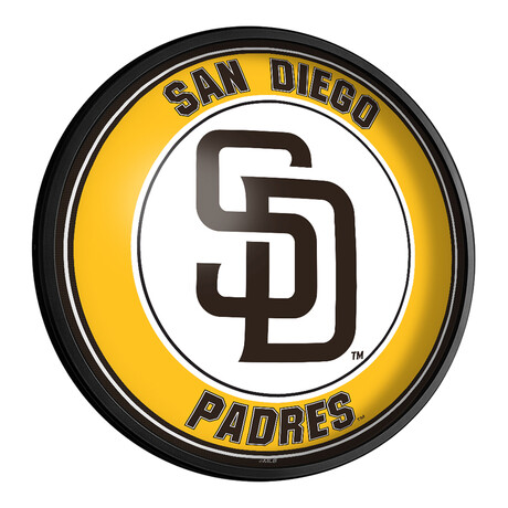 San Diego Padres // Round Slimline Lighted Wall Sign