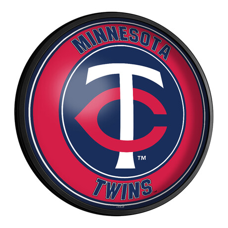 Minnesota Twins // Round Slimline Lighted Wall Sign