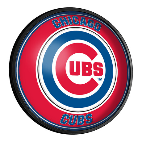 Chicago Cubs // Round Slimline Lighted Wall Sign