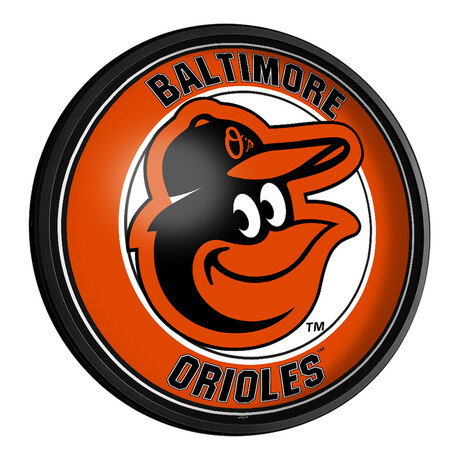 Baltimore Orioles // Round Slimline Lighted Wall Sign