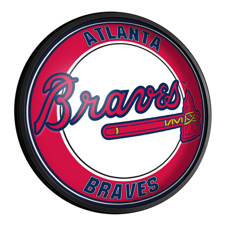 Atlanta Braves // Round Slimline Lighted Wall Sign