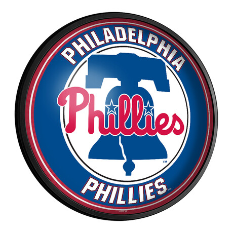 Philadelphia Phillies // Round Slimline Lighted Wall Sign