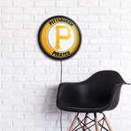 Pittsburgh Pirates // Round Slimline Lighted Wall Sign