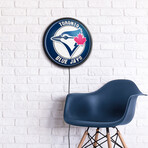 Toronto Blue Jays // Round Slimline Lighted Wall Sign