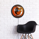 Baltimore Orioles // Round Slimline Lighted Wall Sign