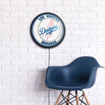 Los Angeles Dodgers // Round Slimline Lighted Wall Sign