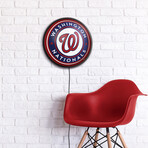 Washington Nationals // Round Slimline Lighted Wall Sign