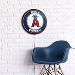 Los Angeles Angels // Round Slimline Lighted Wall Sign
