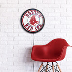 Boston Red Sox // Round Slimline Lighted Wall Sign