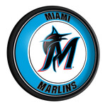 Miami Marlins // Round Slimline Lighted Wall Sign