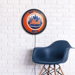 New York Mets // Round Slimline Lighted Wall Sign