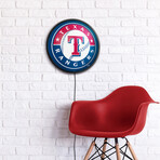 Texas Rangers // Round Slimline Lighted Wall Sign