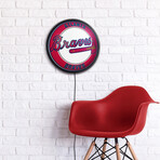 Atlanta Braves // Round Slimline Lighted Wall Sign