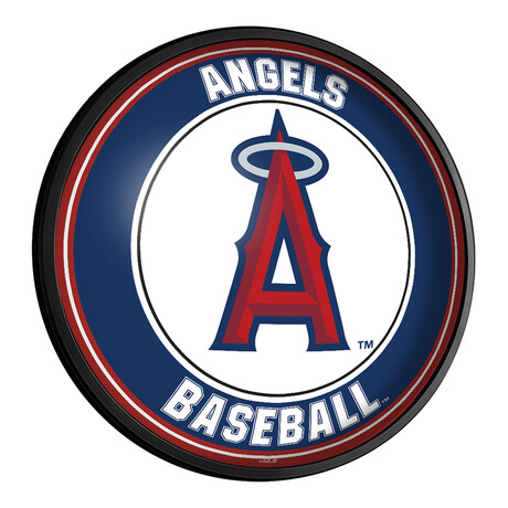 Los Angeles Angels // Round Slimline Lighted Wall Sign