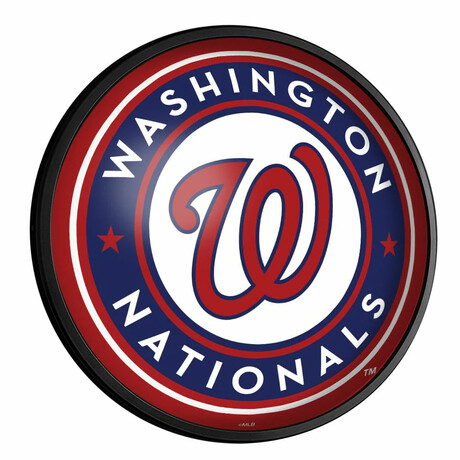 Washington Nationals // Round Slimline Lighted Wall Sign