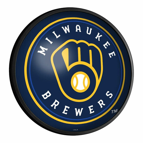 Milwaukee Brewers // Round Slimline Lighted Wall Sign