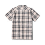 Ryder Short Sleeve Button Up Woven Shirt // Sepia Rose (L)