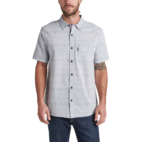 Manny Short Sleeve Button Up Work Shirt // Indigo Blue (XS)