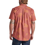 Forge Short Sleeve Button Up Woven Shirt // Mahogany (M)