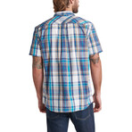 Pardy Short Sleeve Button Up Work Shirt // Indigo Blue (2XL)