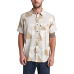 Durant Short Sleeve Button Up Woven Shirt // Almond Milk (S)