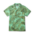 Peters Short Sleeve Button Up Woven Shirt // Electric Green (L)