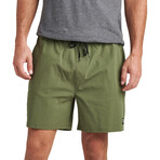 Fields Elastic Waist Walk Short // Olivine (M)