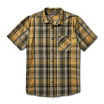 Pardy Short Sleeve Button Up Work Shirt // Fennel Seed (L)