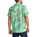 Peters Short Sleeve Button Up Woven Shirt // Electric Green (L)