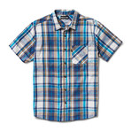 Pardy Short Sleeve Button Up Work Shirt // Indigo Blue (XL)