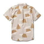 Durant Short Sleeve Button Up Woven Shirt // Almond Milk (XS)