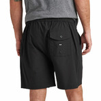 Fields Elastic Waist Walk Short // Caviar (S)