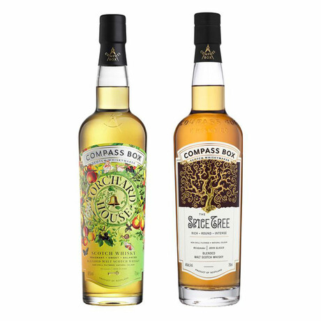 750 ml Compass Box Spice Tree Scotch Whisky + 750 ml Compass Box Orchard House Scotch Whisky // Set of 2