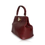 Bulgari // Isabella Rossellini Leather Bag // Burgundy // Pre-Owned