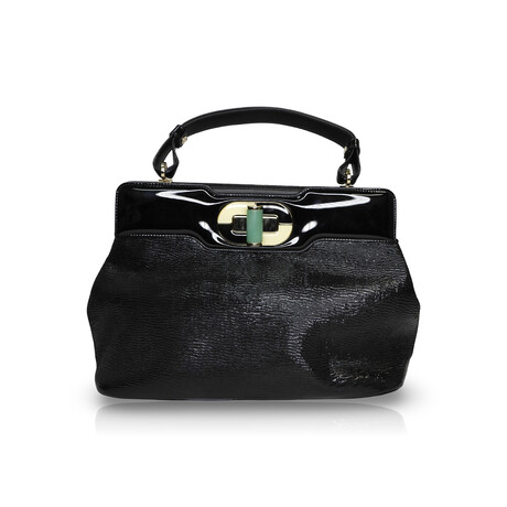 Bulgari // Isabella Rossellini Leather Bag // Black // Pre-Owned