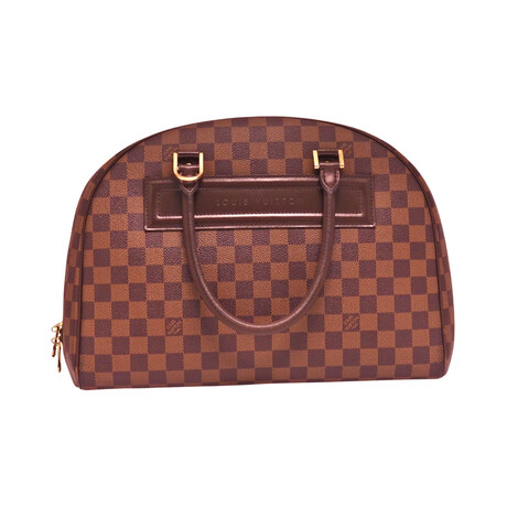 Louis Vuitton // Leather Nolita Damier Ebene Bag // Brown // Pre-Owned