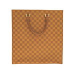 Louis Vuitton // Leather Sac Plat Damier Ebene Bag // Brown // Pre-Owned