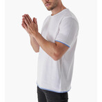 Regular Fit Tipped Shirt // White (XL)