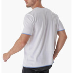Regular Fit Tipped Shirt // White (M)
