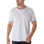 Regular Fit Tipped Shirt // White (L)