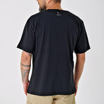 Regular Fit Crewneck Symbol Back Print Shirt // Black (S)