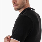 Tipped Polo // Black (S)